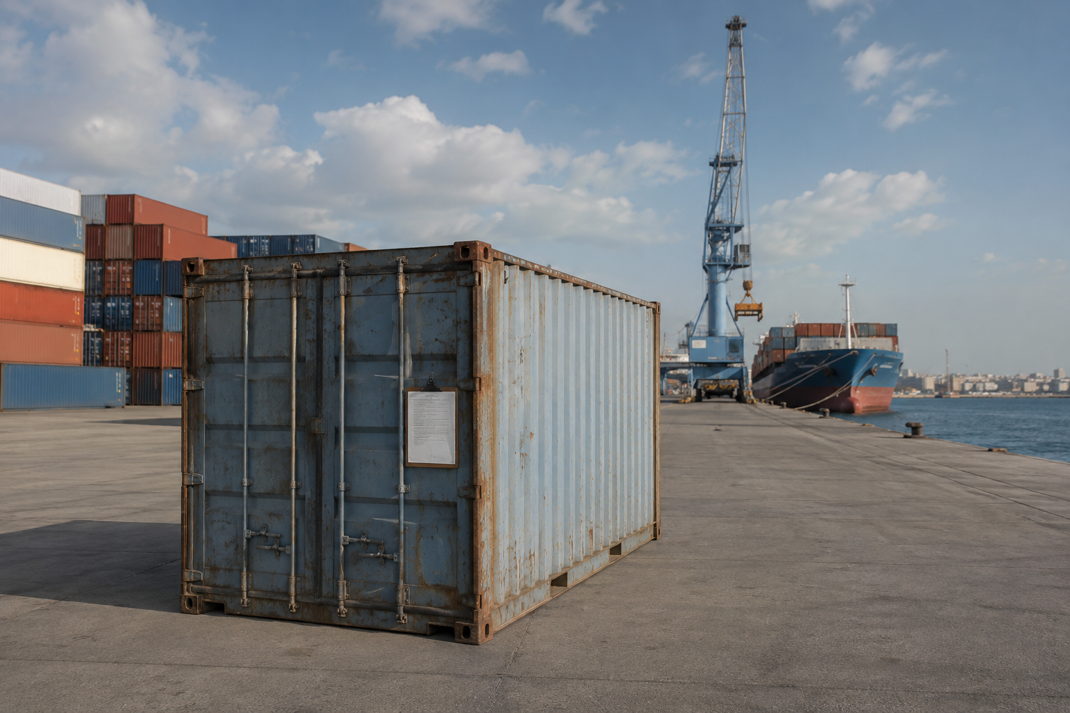 Recovery of abandoned containers in Tunisian ports